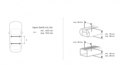 parametry střešního nosiče pro Hapro Zenith 6.6 a 8.6