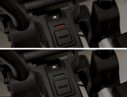 THULE EasyFold XT 2B Fix4Bike 965 nosič kol - optická kontrola správného nasazení - před a po nasazení na Fix4Bike